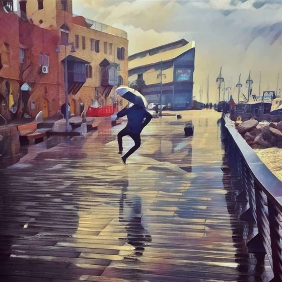 Eliran at the waterfront